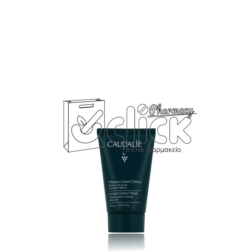 CAUDALIE  Instant Detox Mask Μάσκα Αποτοξίνωσης με Ροζ Άργιλο 35ml