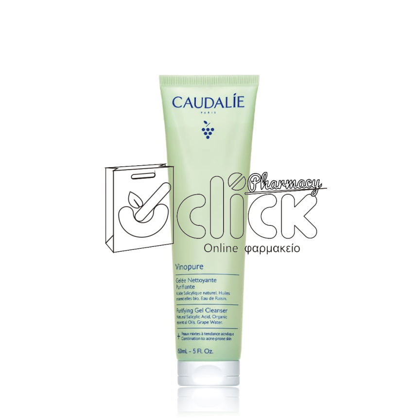 CAUDALIE Vinopure Purifying Gel Cleanser Καθαριστικό Προσώπου κατά των Ατελειών 150ml