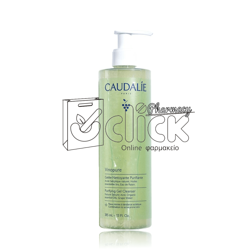 CAUDALIE Vinopure Purifying Gel Cleanser Καθαριστικό Προσώπου κατά των Ατελειών 385ml