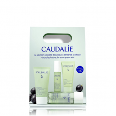 CAUDALIE Vinopure Starter Kit κατά των Ατελειών με Vinopure Purifying Gel Cleanser Καθαριστικό Προσώπου 30ml, Toner 50ml, Blemish Control Salicylic Serum Ορός Προσώπου  30ml & Moisturizing Mattifying Fluid Ενυδατική Κρέμα 15ml 1σετ