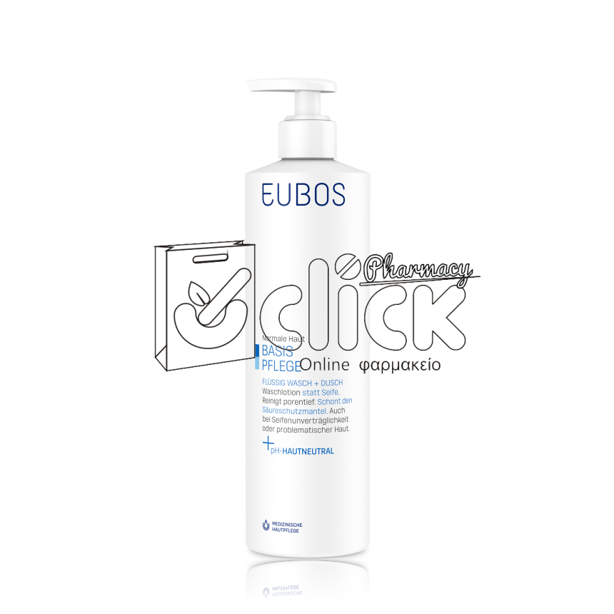 EUBOS LIQUID BLUE Υγρό Καθαρισμού Προσώπου-Σώματος Χωρίς Άρωμα 400ml
