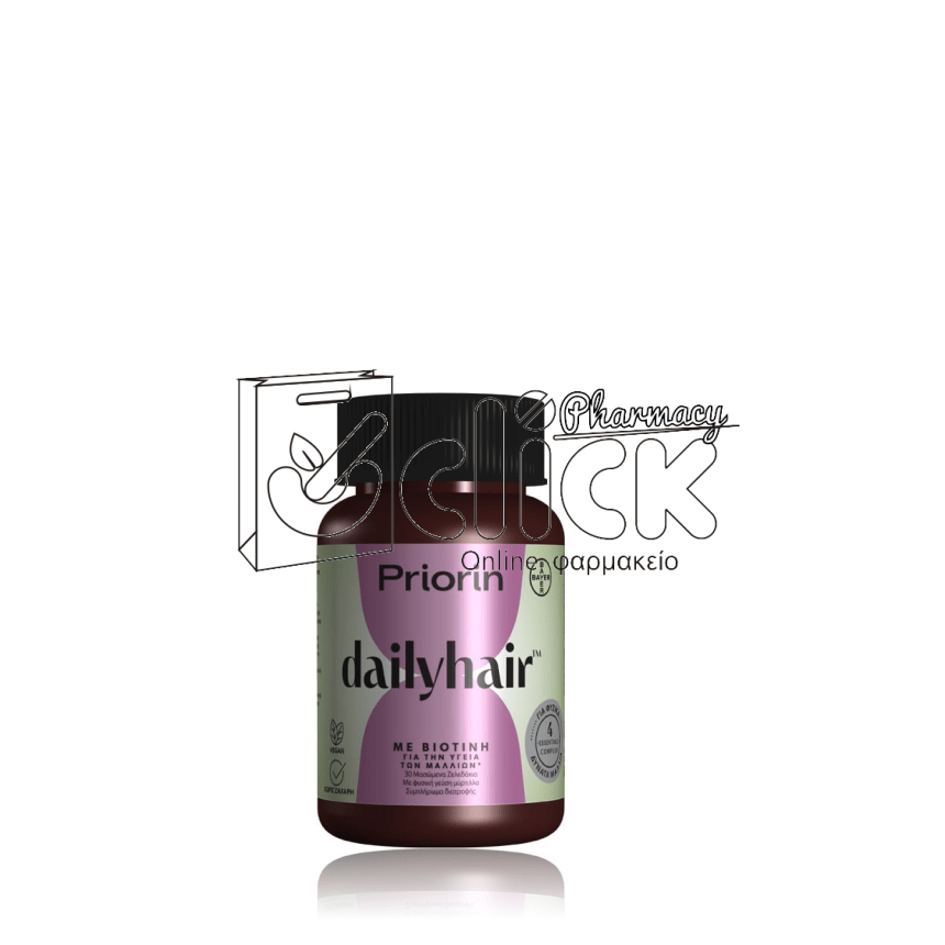 BAYER Priorin Dailyhair με Βιοτίνη για την υγεία των μαλλιών 30 ζελεδάκια BAYER Priorin Dailyhair με Βιοτίνη για την υγεία των μαλλιών 30 ζελεδάκια