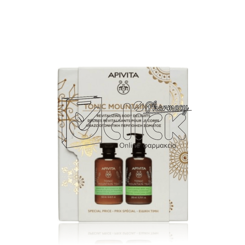 APIVITA Tonic Mountain Tea Αφρόλουτρο 250ml & Γαλάκτωμα Σώματος 200ml
