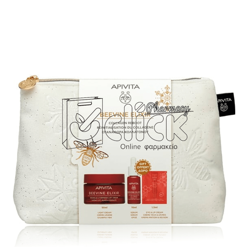 APIVITA Beevine Elixir με Αντιρυτιδική Κρέμα Ελαφριάς Υφής για Σύσφιξη & Lifting 50ml & Δώρο Ορός Σύσφιξης 10ml Κρέμα για Μάτια & Χείλη 1.5ml & Νεσεσέρ APIVITA Beevine Elixir με Αντιρυτιδική Κρέμα Ελαφριάς Υφής για Σύσφιξη & Lifting 50ml & Δώρο Ορός Σύσφιξης 10ml Κρέμα για Μάτια & Χείλη 1.5ml & Νεσεσέρ