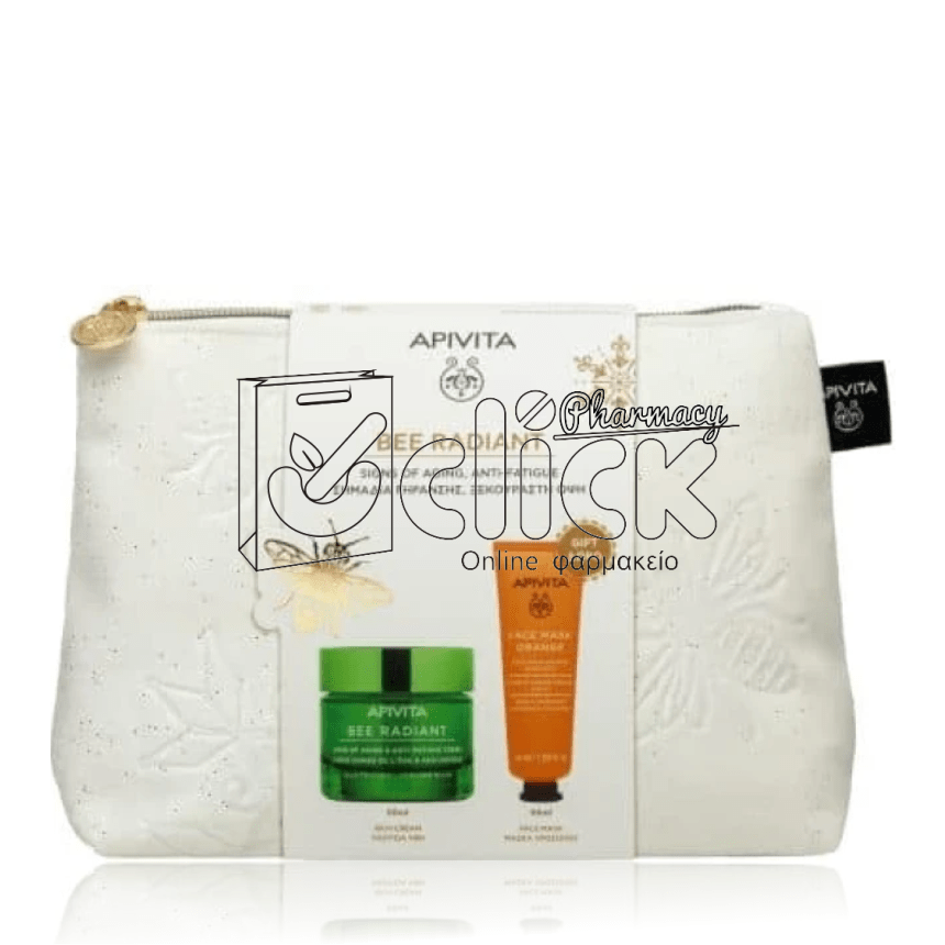 APIVITA Bee Radiant με Αντιγηραντική Κρέμα Πλούσιας Υφής 50ml & Δώρο Μάσκα Προσώπου με Πορτοκάλι για Λάμψη 50ml & Νεσεσέρ