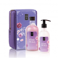 LAVISH CARE Bag Set Festive Petals Shower Gel 500ml & Glitter Body Lotion 300ml