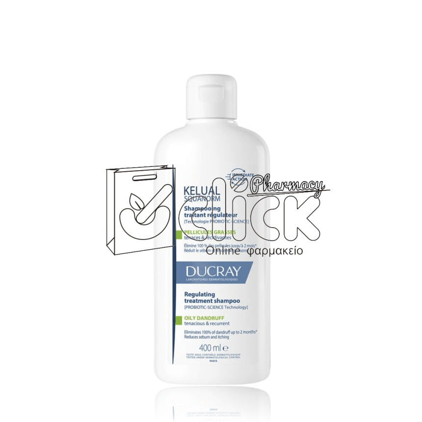 DUCRAY Kelual Squanorm Oily Dandruff Ρυθμιστικό Σαμπουάν Θεραπείας για Λιπαρή Πιτυρίδα 400ml DUCRAY Kelual Squanorm Oily Dandruff Ρυθμιστικό Σαμπουάν Θεραπείας για Λιπαρή Πιτυρίδα 400ml