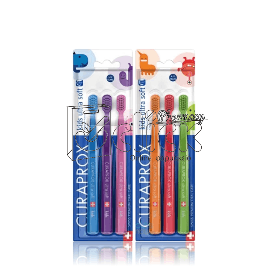 CURAPROX Kids Ultra Soft 5460 Πολύ Μαλακή Οδοντόβουρτσα 3τεμ