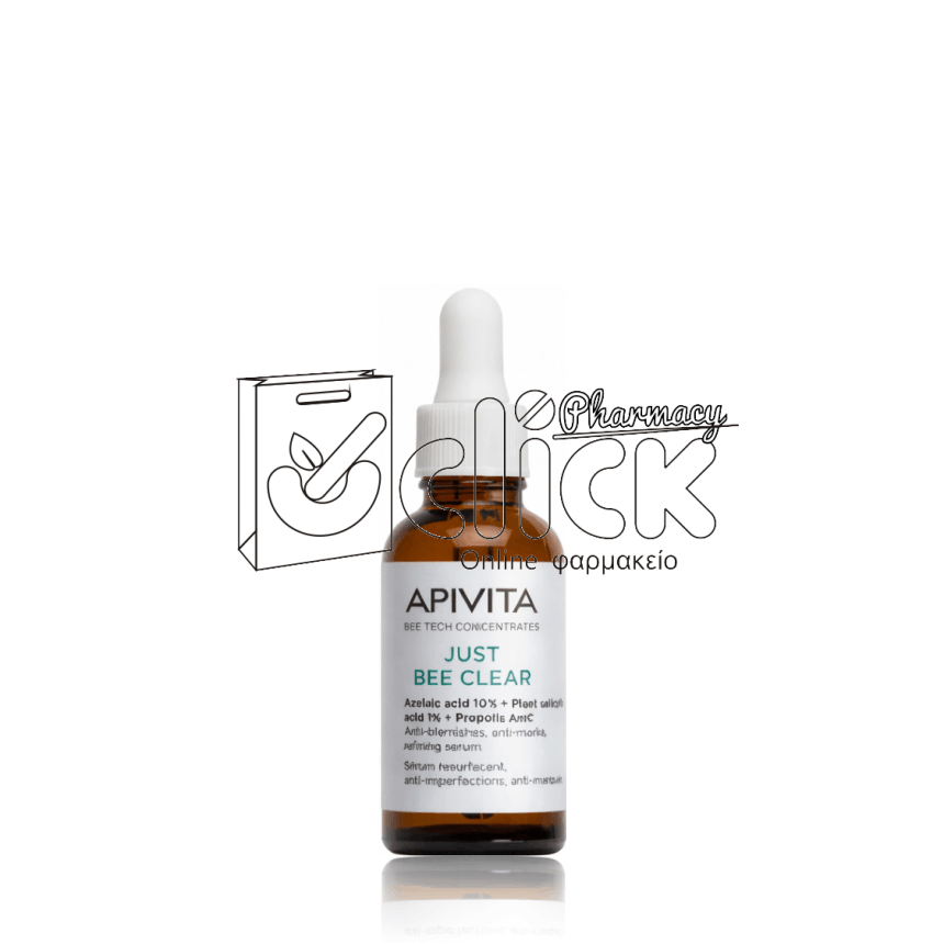APIVITA Just Bee Clear Serum Ορός Λείανσης για Ατέλειες & Σημάδια Ακμής 30ml