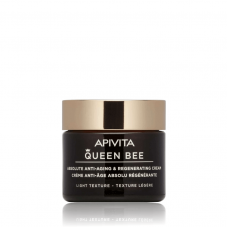 APIVITA Queen Bee Absolute Anti-Aging & Regenerating Cream Κρέμα Απόλυτης Αντιγήρανσης & Αναγέννησης Ελαφριάς Υφής με Βασιλικό Πολτό Ελεγχόμενης Αποδέσμευσης 50ml