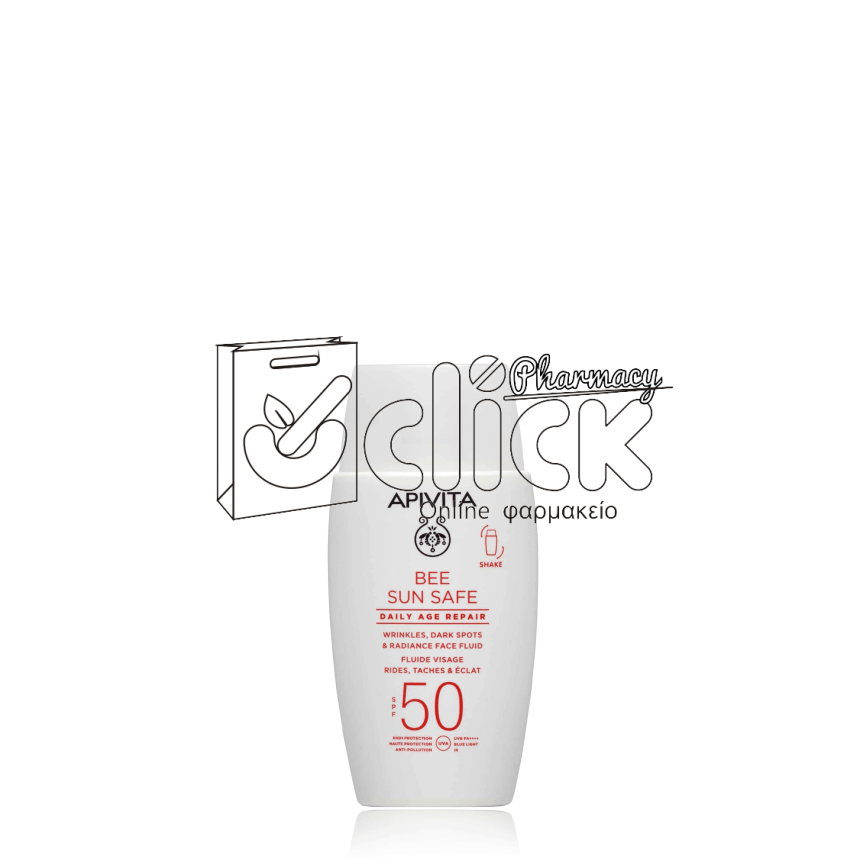 APIVITA Bee Sun Safe Daily Age Repair Dry Touch Λεπτόρευστη Κρέμα Προσώπου κατά των Πανάδων & Ρυτίδων SPF50 50ml