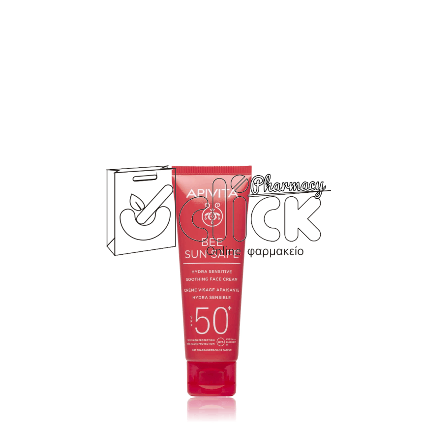 APIVITA Bee Sun Safe Καταπραϋντική Κρέμα Προσώπου για Ευαίσθητες Επιδερμίδες SPF50+ 50ml