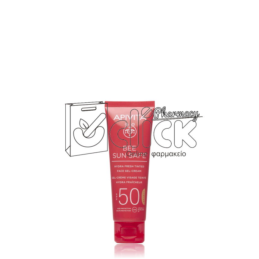 APIVITA Bee Sun Safe Hydra Fresh Ενυδατική Κρέμα Gel Προσώπου με Χρώμα SPF50 50ml