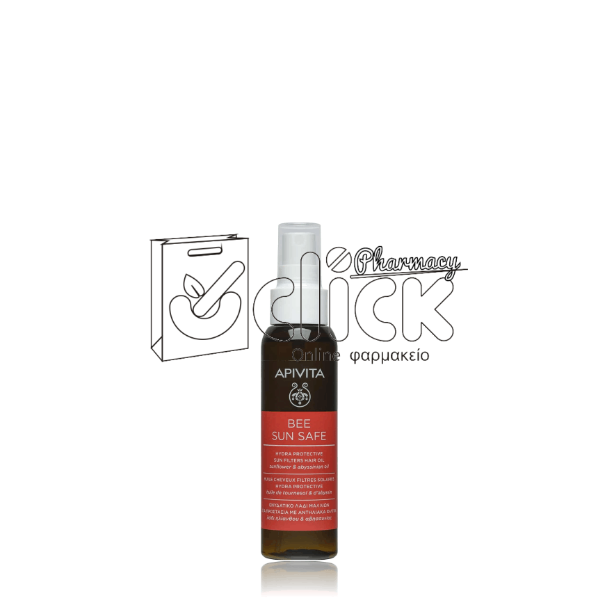 APIVITA Bee Sun Safe Hydra Protection Sun Filters Hair Oil Αντηλιακό Λάδι Μαλλιών για Προστασία με Ηλίανθο & Λάδι Αβυσσινίας 100ml