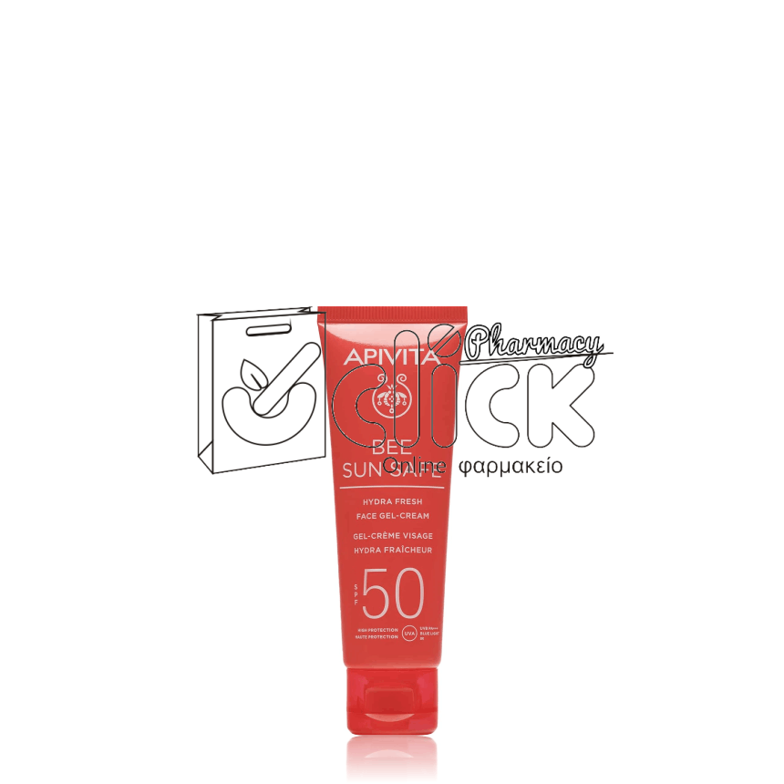APIVITA Bee Sun Safe Hydra Fresh Face SPF50 Ενυδατική Αντηλιακή Κρέμα Gel Προσώπου Ελαφριάς Υφής 50ml