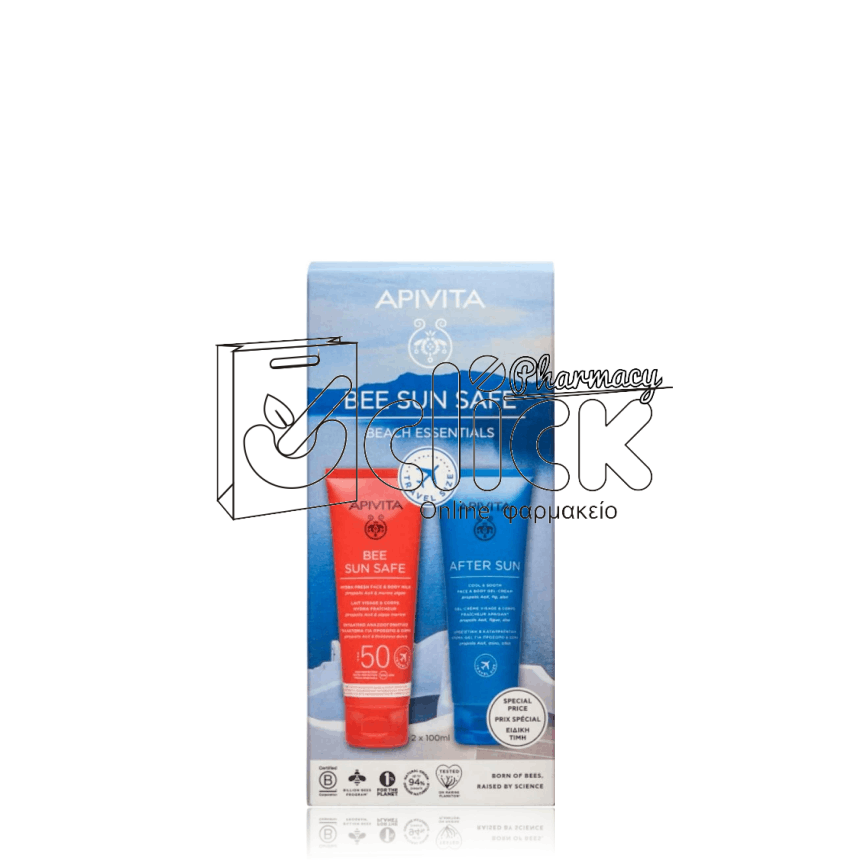APIVITA Promo Bee Sun Safe Hydra Fresh Face & Body Milk SPF50 100ml & After Sun 100ml
