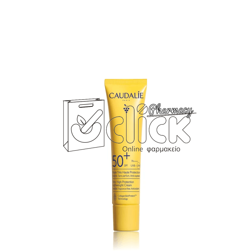 CAUDALIE Very High Protection Lightweight Cream Αντηλιακή Κρέμα Ελαφριάς Υφής SPF50+ 40ml