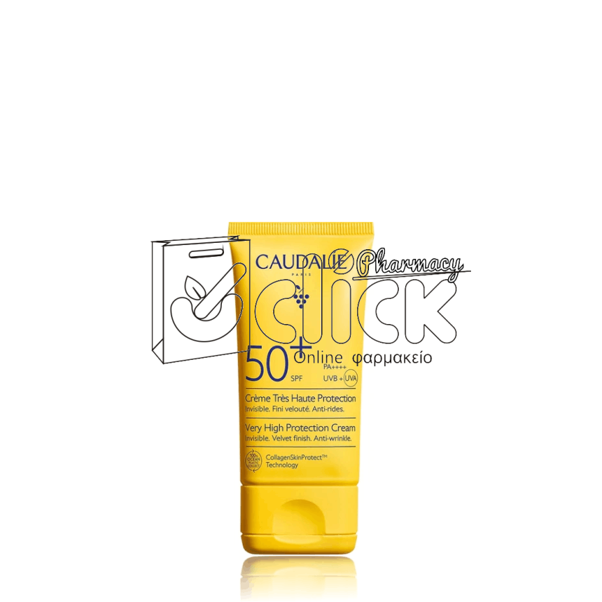 CAUDALIE Very High Protection Cream Αντηλιακή Κρέμα Προσώπου SPF50+ 50ml