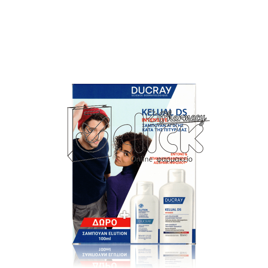DUCRAY Promo Kelual Ds Intensive Σαμπουάν κατά της Πιτυρίδας 100ml & Δώρο Ducray Elution Δερμοπροστατευτικό Σαμπουάν 100ml