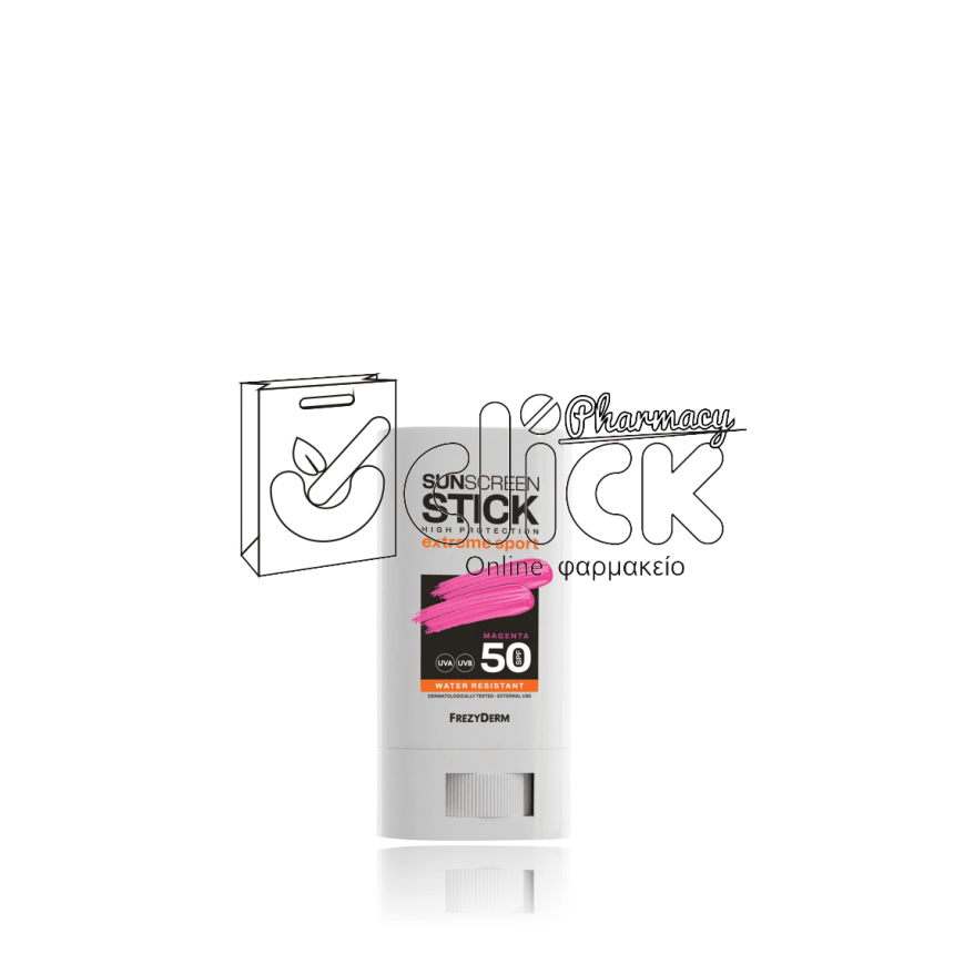 FREZYDERM Sun Screen Extreme Sport Stick SPF50 Intense Color Magenta Αντηλιακό για Πρόσωπο & Σώμα με Χρώμα 20ml