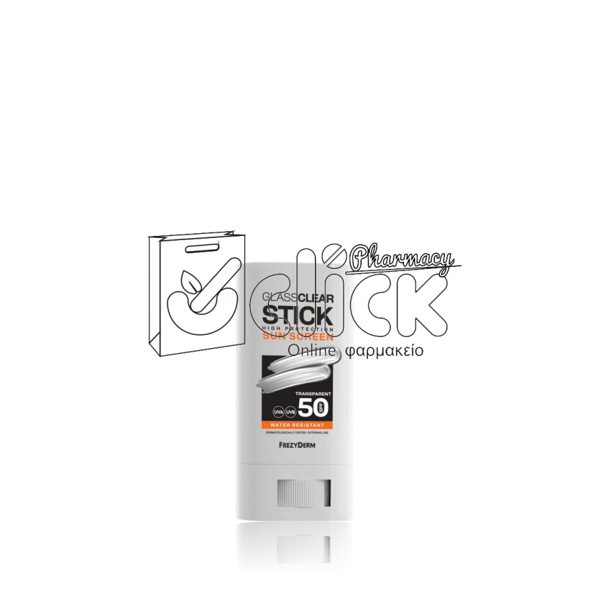 FREZYDERM Sun Screen Glass Clear Stick SPF50 Αντηλιακό Σώματος 20ml