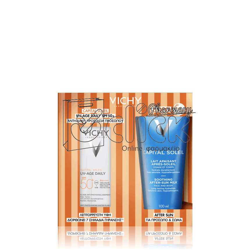 VICHY Promo Capital Soleil UV-Age Daily Λεπτόρρευστο Αντηλιακό Προσώπου SPF50+ 40ml & Δώρο After Sun για Πρόσωπο & Σώμα 100ml