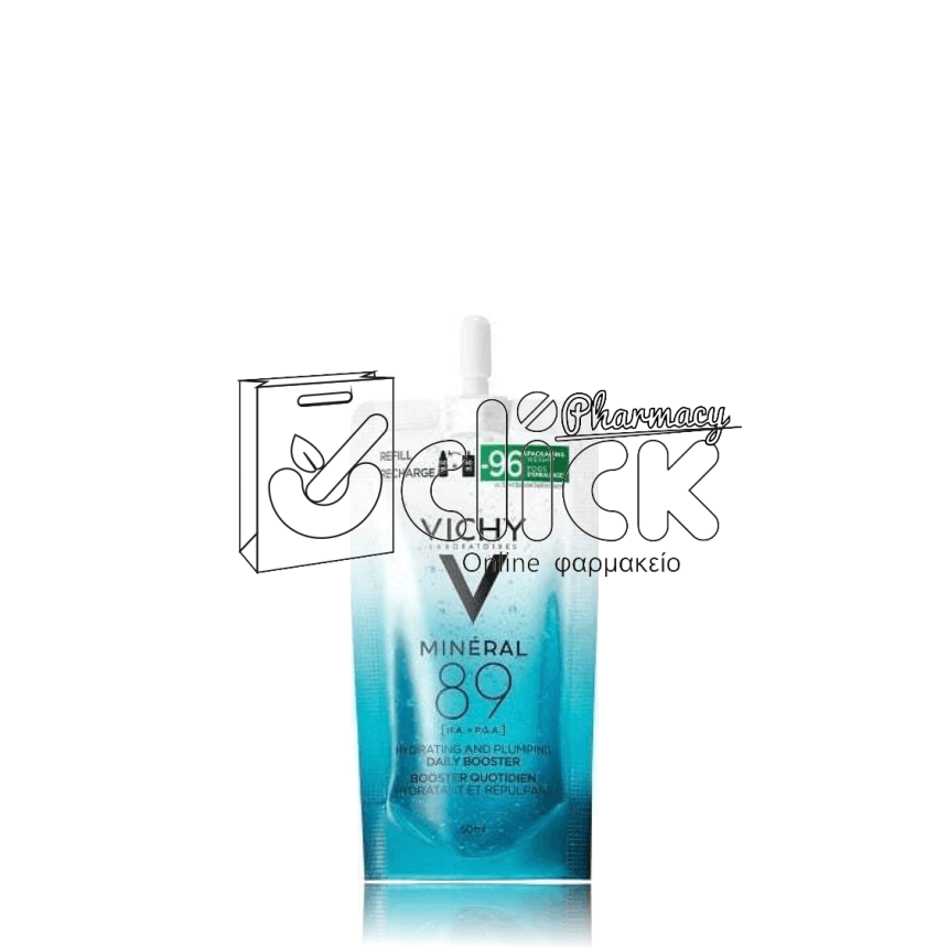 VICHY Mineral 89 Hydrating & Plumping Daily Booster Serum Refill Ορός Προσώπου για Ενυδάτωση & Ελαστικότητα Ανταλλακτικό 50ml