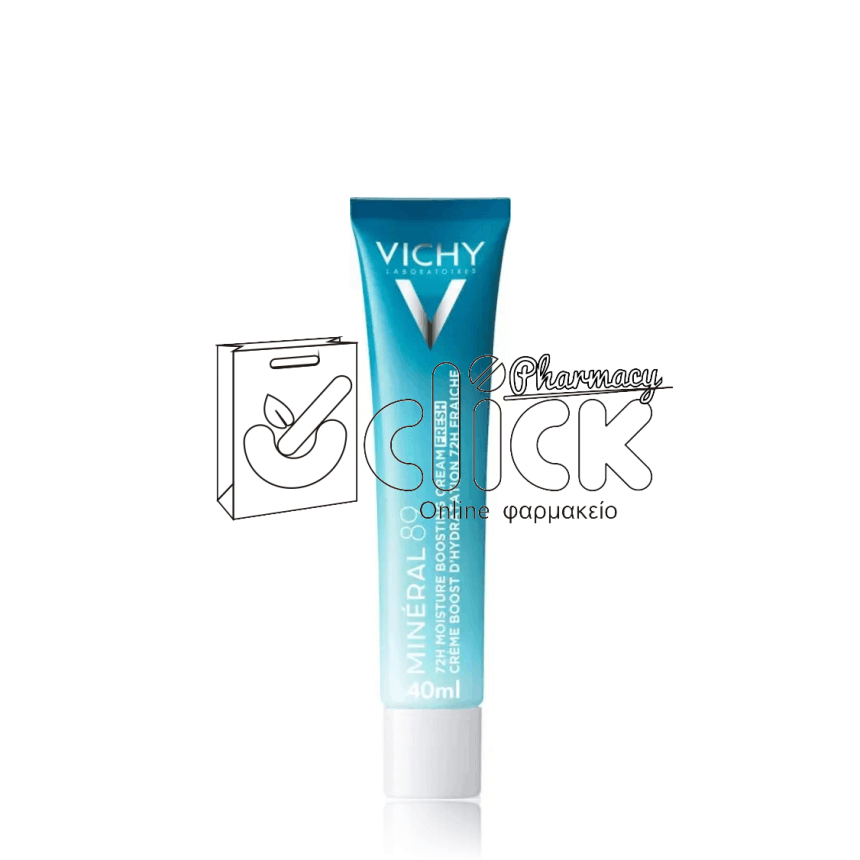 VICHY Mineral 89 72h Moisture Boosting Cream Fresh Ενυδατική Κρέμα σε Σωληνάριο 40ml