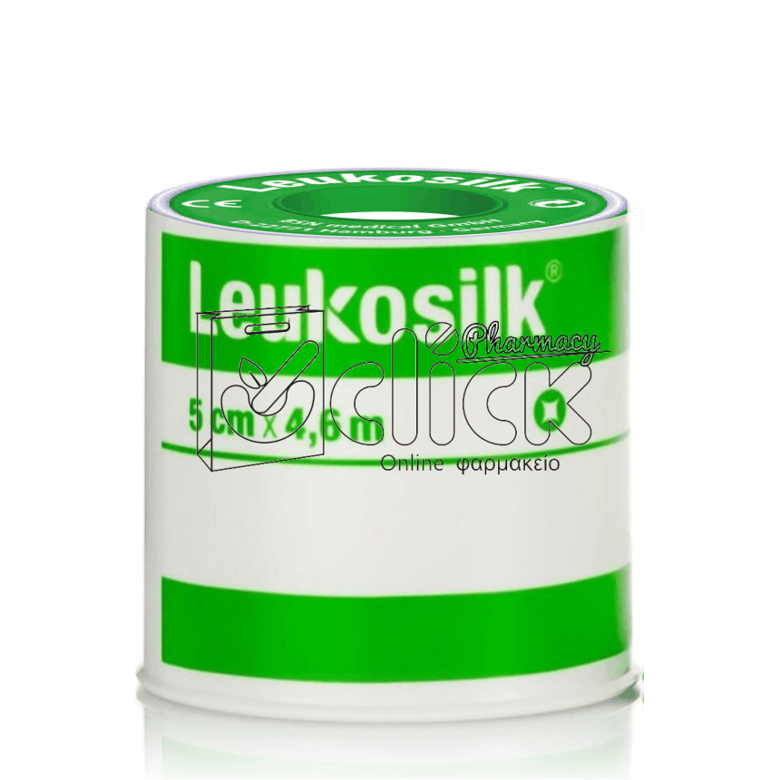 LEUKOSILK Αυτοκόλλητη Eπιδεσμική Tαινία 5cm x 4,6m