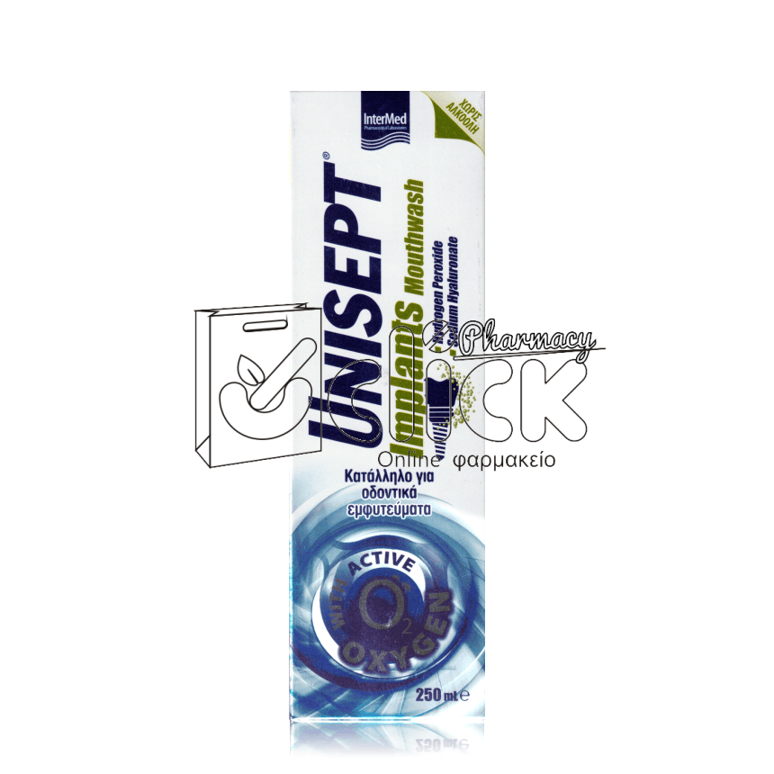 INTERMED Unisept Implants Mouthwash Στοματικό Διάλυμα για Εμφυτεύματα 250ml