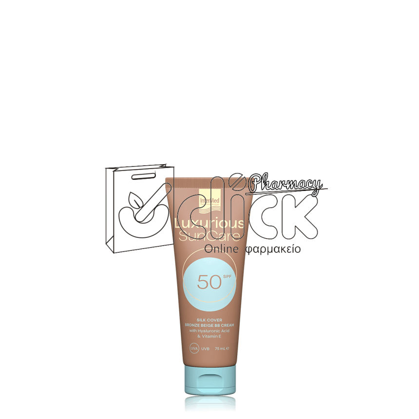 IINTERMED Luxurious SunCare Silk Cover BB Cream With Hyaluronic Acid SPF50 Αντηλιακή Κρέμα Προσώπου με Χρώμα 75ml