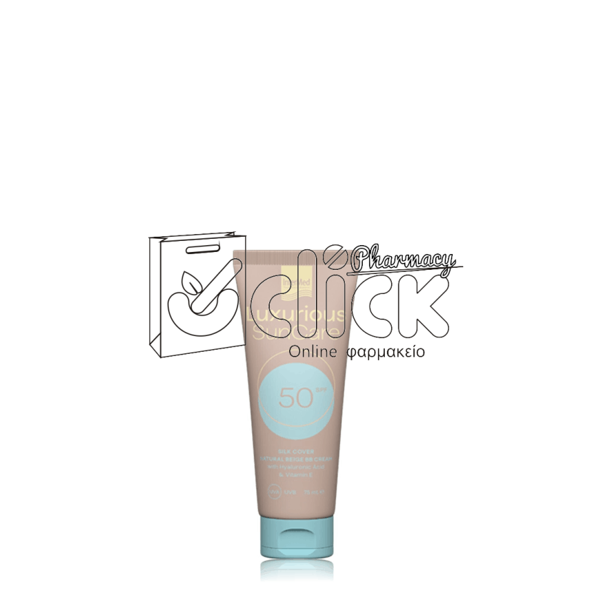 INTERMED Luxurious SunCare Silk Cover BB Cream With Hyaluronic Acid SPF50 Αντηλιακή Κρέμα Προσώπου με Χρώμα 75ml