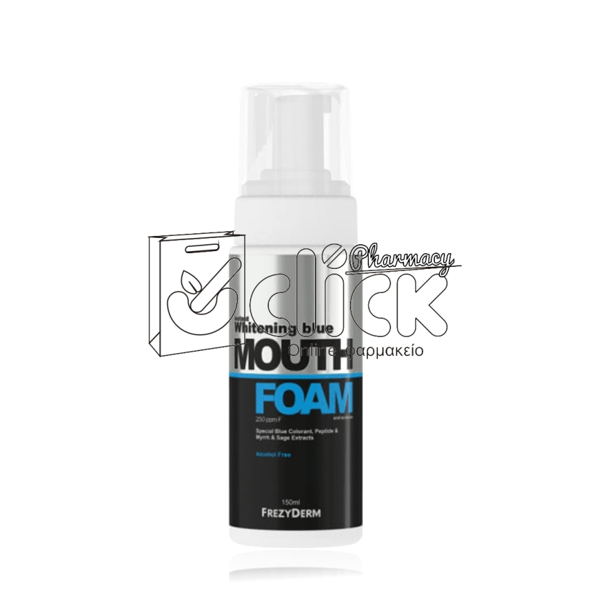 FREZYDERM Instant Whitening Blue Mouthfoam Στοματικός Αφρός Άμεσης Λεύκανσης 150ml