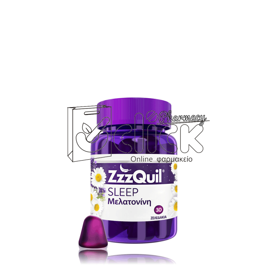 ZZZQUIL SLEEP Συμπλήρωμα διατροφής με Μελατονίνη x30 ζελεδάκια με γεύση Φρούτα του δάσους