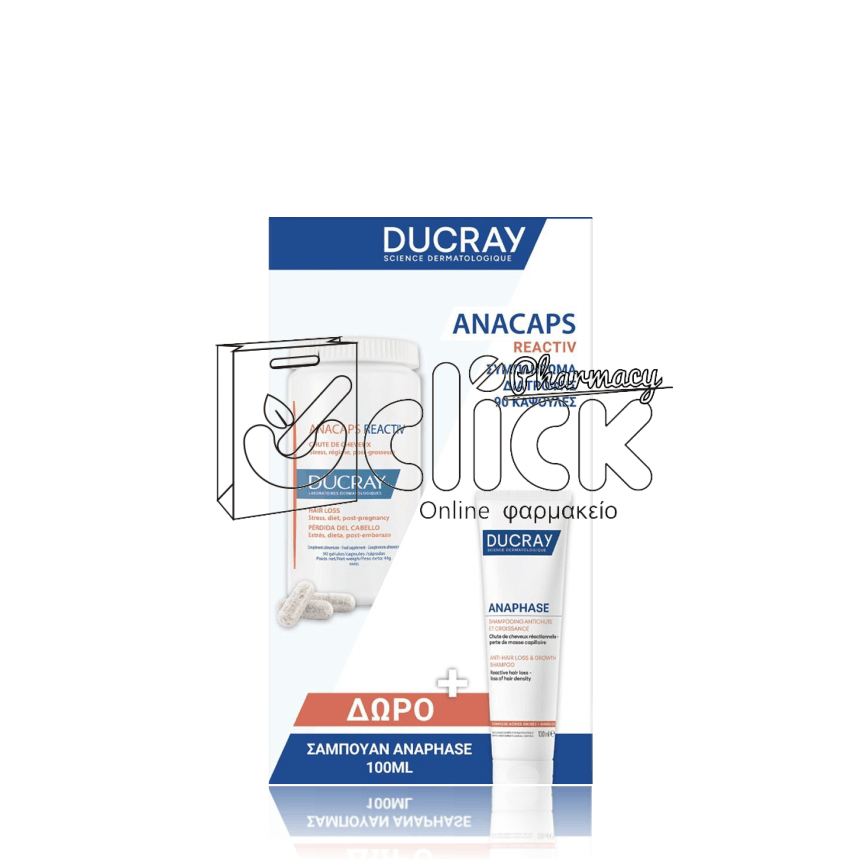 DUCRAY Promo Anacaps Reactiv 90caps & Δώρο Anaphase Σαμπουάν κατά της Τριχόπτωσης 100ml DUCRAY Promo Anacaps Reactiv 90caps & Δώρο Anaphase Σαμπουάν κατά της Τριχόπτωσης 100ml