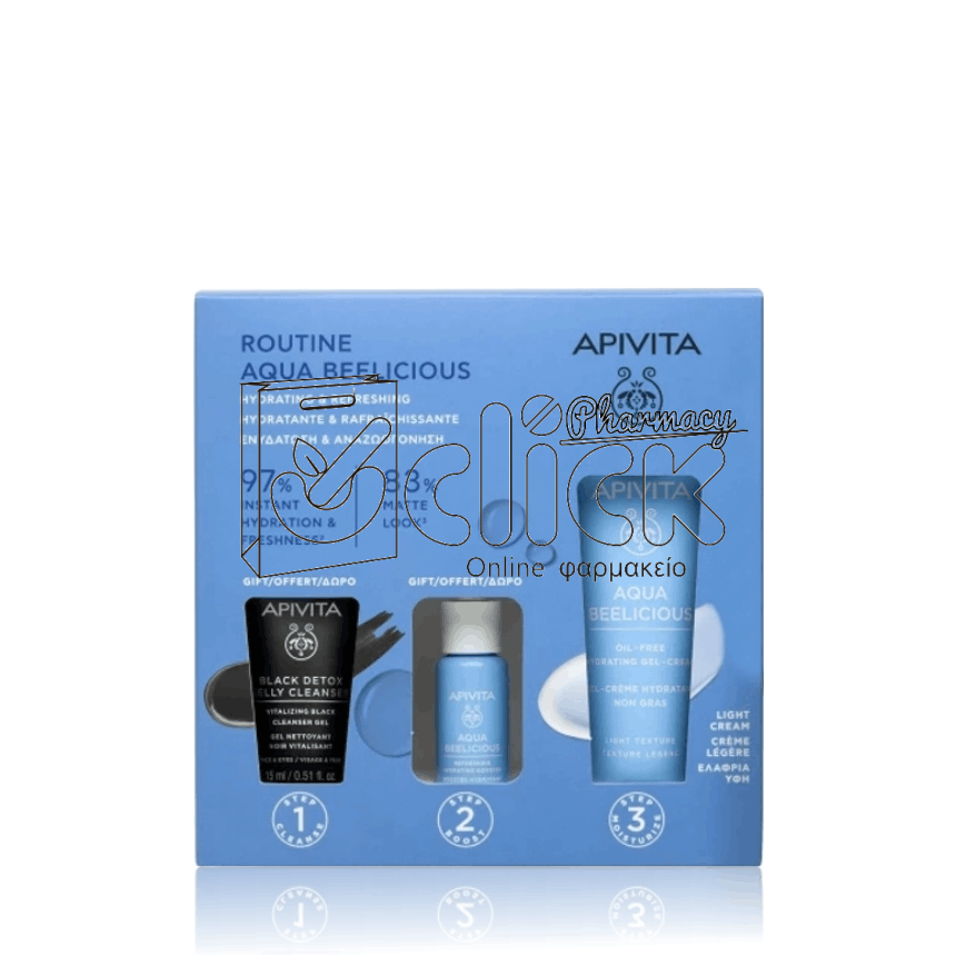 APIVITA Aqua Beelicious Promo Pack με Κρέμα Ενυδάτωσης Ελαφριάς Υφής 40ml & Δώρο Black Detox Jelly Cleanser 15ml & Booster Αναζωογόνησης & Ενυδάτωσης 10ml APIVITA Aqua Beelicious Promo Pack με Κρέμα Ενυδάτωσης Ελαφριάς Υφής 40ml & Δώρο Black Detox Jelly Cleanser 15ml & Booster Αναζωογόνησης & Ενυδάτωσης 10ml