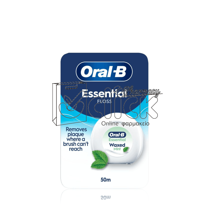 ORAL-B Essential Floss Κηρωμένο Οδοντικό Νήμα με Γεύση Μέντας 50m ORAL-B Essential Floss Κηρωμένο Οδοντικό Νήμα με Γεύση Μέντας 50m