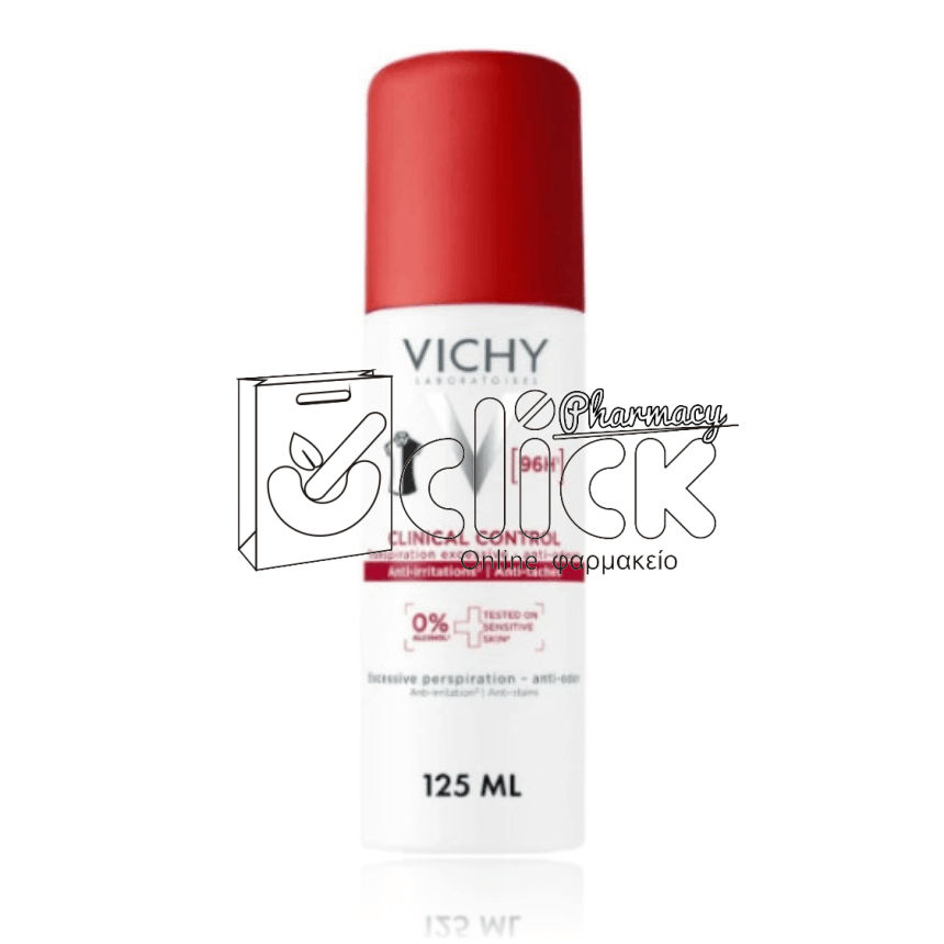 VICHY Deodorant Clinical Control 96h Αποσμητικό Σπρέι για 96 Ώρες Προστασίας 125ml VICHY Deodorant Clinical Control 96h Αποσμητικό Σπρέι για 96 Ώρες Προστασίας 125ml