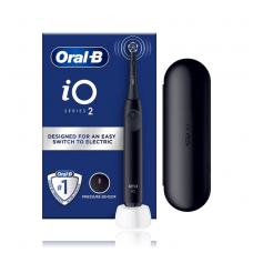 ORAL-B iO Series 2 Clean & Care Ηλεκτρική Οδοντόβουρτσα Μαύρη & Δώρο Θήκη Ταξιδιού Μαύρη