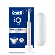 ORAL-B iO Series 2 Clean & Care Ηλεκτρική Οδοντόβουρτσα Ροζ & Δώρο Θήκη Ταξιδιού Λευκή