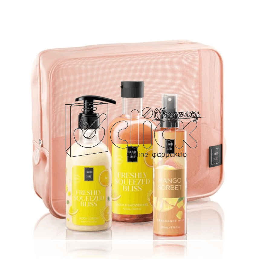 LAVISH CARE Freshly Squeezed Bliss Body Care Bag Gift Set Περιποίησης Σώματος με Freshly Squeezed Bliss Shower Gel Αφρόλουτρο 500ml, Body Lotion Κρέμα Σώματος 300ml, Mango Sorbet Mist 200ml & Δώρο Νεσεσέρ LAVISH CARE Freshly Squeezed Bliss Body Care Bag Gift Set Περιποίησης Σώματος με Freshly Squeezed Bliss Shower Gel Αφρόλουτρο 500ml, Body Lotion Κρέμα Σώματος 300ml, Mango Sorbet Mist 200ml & Δώρο Νεσεσέρ