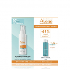 AVENE Promo για Μείωση των Ατελειών & Υψηλή Προστασία με Anti-Imperfection Expert Αντιηλιακό Προσώπου SPF50 40ml & Δώρο Cleanance Gel Καθαριστικό Τζελ Προσώπου 100ml