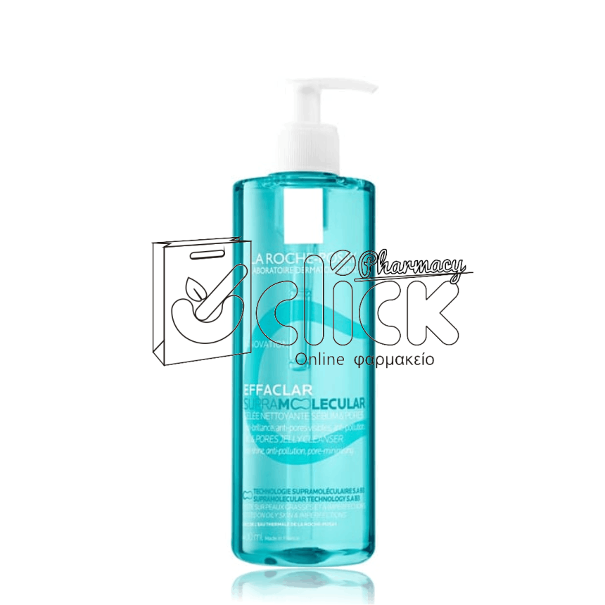 LA ROCHE-POSAY Effaclar Supramolecular Cleanser Gel Καθαριστικό Τζελ Κατά της Γυαλάδας & των Πόρων 400ml LA ROCHE-POSAY Effaclar Supramolecular Cleanser Gel Καθαριστικό Τζελ Κατά της Γυαλάδας & των Πόρων 400ml