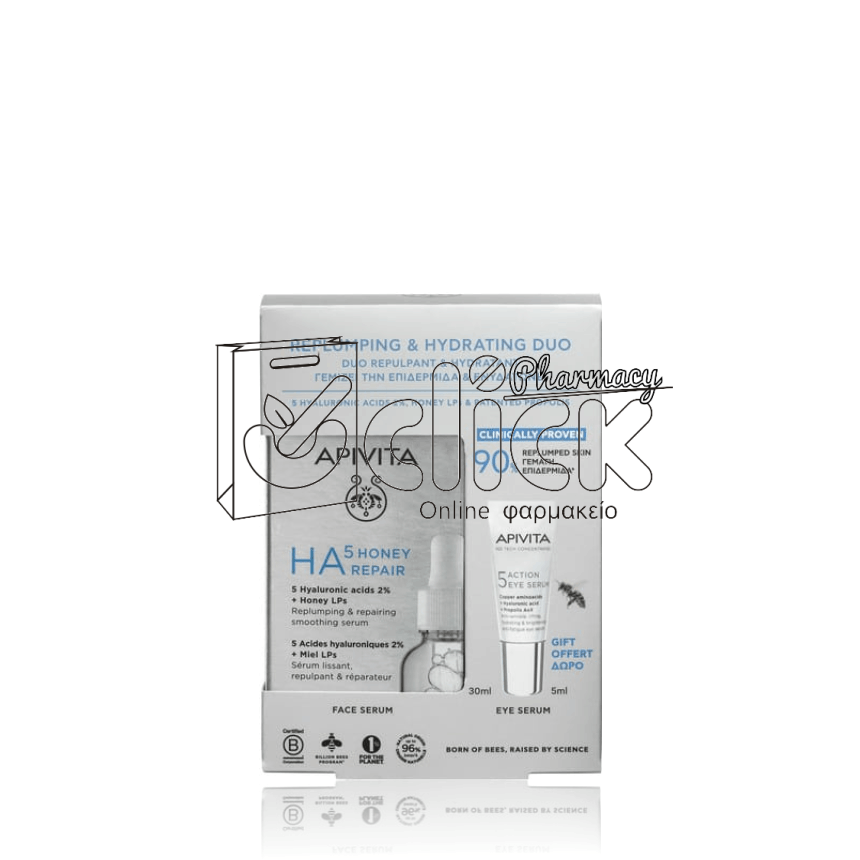 APIVITA Promo Replumping & Hydration Duo με HA5 Honey Repair Serum Επανόρθωσης Προσώπου 30ml & Δώρο 5 Action Eye Serum Ορό Ματιών 5ml APIVITA Promo Replumping & Hydration Duo με HA5 Honey Repair Serum Επανόρθωσης Προσώπου 30ml & Δώρο 5 Action Eye Serum Ορό Ματιών 5ml