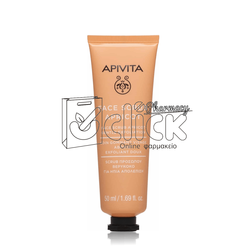APIVITA Face Scrub Scrub Ήπιας Απολέπισης με Βερύκοκο 50ml