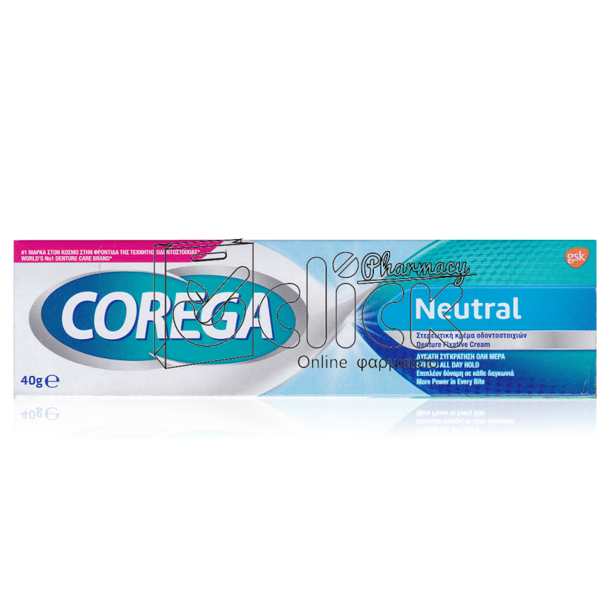 COREGA Neutral Στερεωτική Κρέμα Οδοντοστοιχιών 40g 