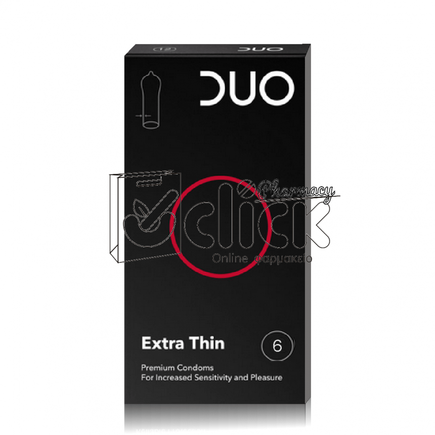 DUO Extra Thin Προφυλακτικά Πολύ Λεπτά 6τμχ