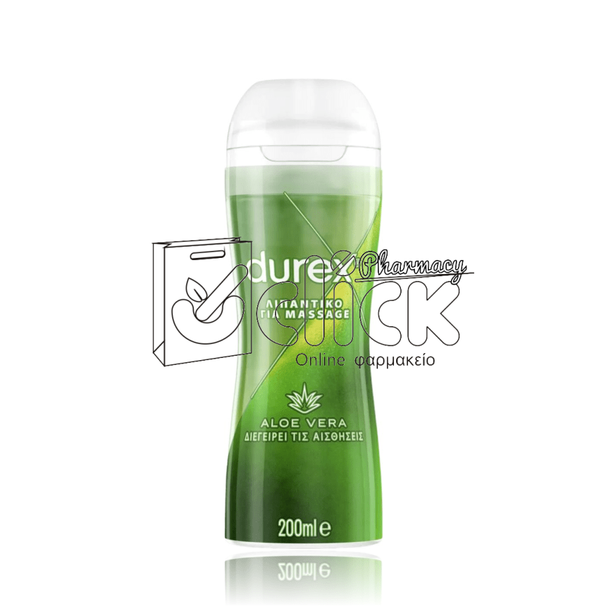 DUREX Play Massage 2in1 Aloe Vera Gel για Μασάζ & Λιπαντικό με Αλόη 200ml