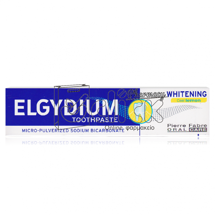 ELGYDIUM WHITENING Cool lemon λευκαντική οδοντόκρεμα με γεύση λεμόνι 75ml