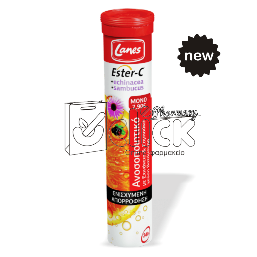 LANES Ester C 500mg + Echin Rusb αναβράζοντα δισκία x20
